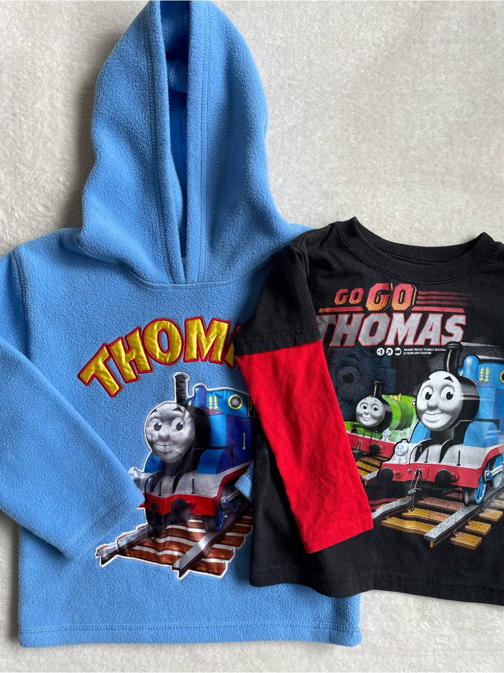 Thomas & Friends Toddler Boys Shirt Lot - Size 4T (Fleece Hoodie & Long Sleeve)